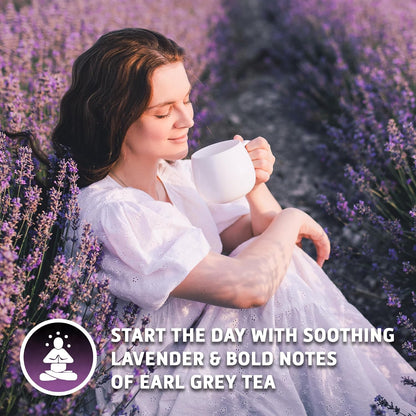 Sou Zen Earl Grey Lavender Loose Leaf Tea Blend 4oz | Ceylon Black Tea with Bergamot Oil and Lavender Flowers | Aromatic Black Tea Blend | Resealable Pouch for Tea Infusers, Tea Balls and Teapots