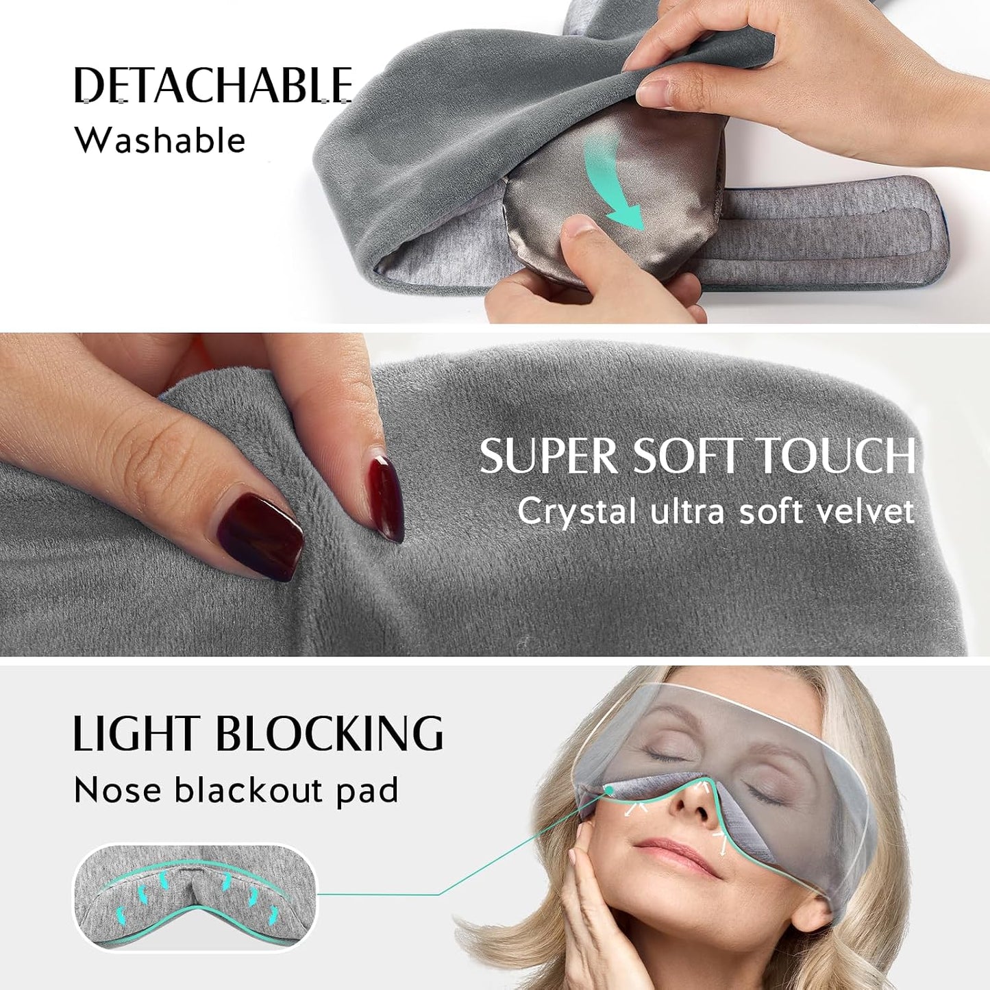 YFONG Heated Eye Mask, Warm Eye Compress Mask for Dry Eyes, USB Electric Heating Pad with Temperature & Timer Control, Dry Sleep Mask for Relax & Reduce Strain Dark Circle Stye Treatment, Blue