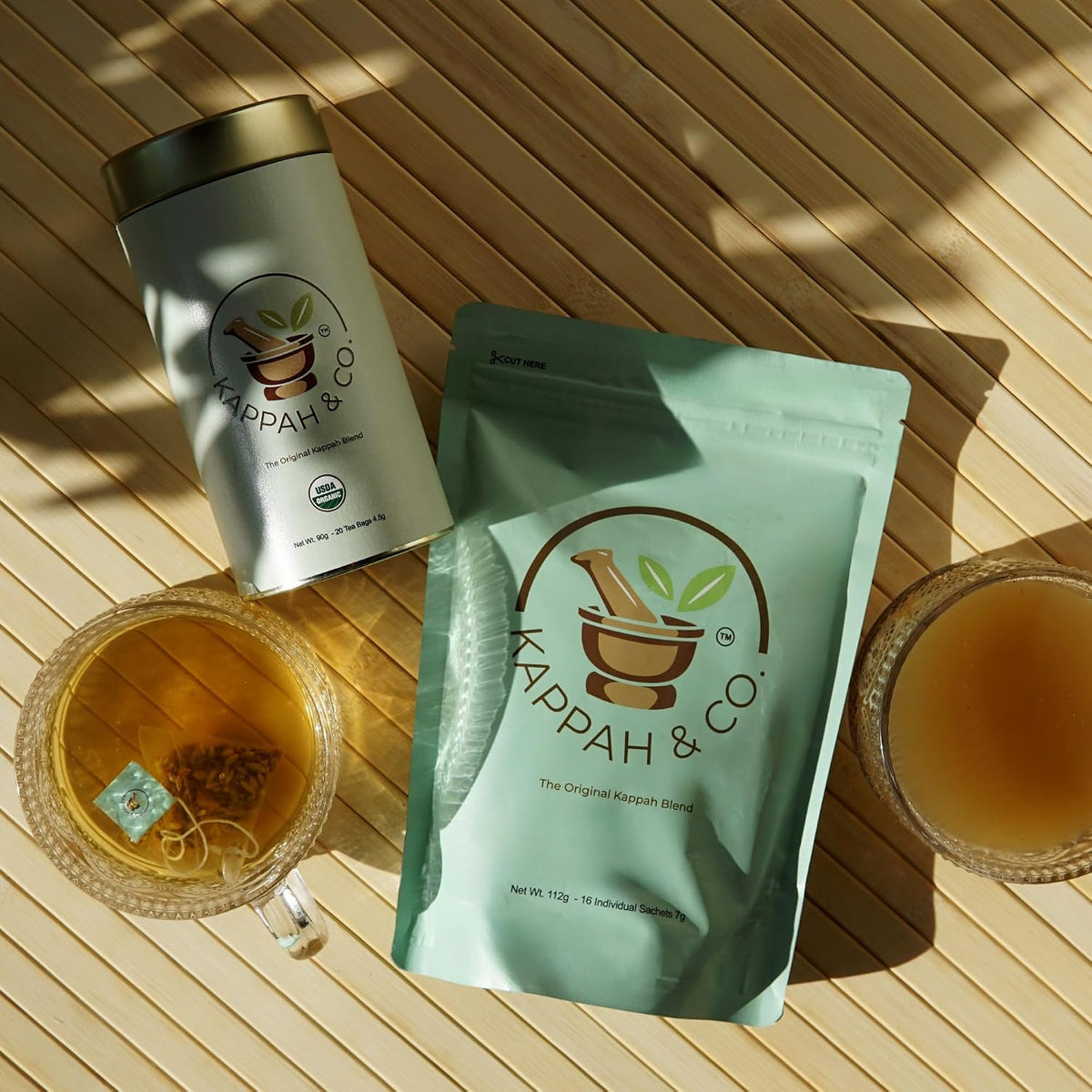 Kappah Organic Fennel Tea Bags and Powder Sachets - Supports Digestion and Reduces Bloating - Caffeine Free Stomach Ease Herbal Tea - Real Ground Herbs - No Fillers