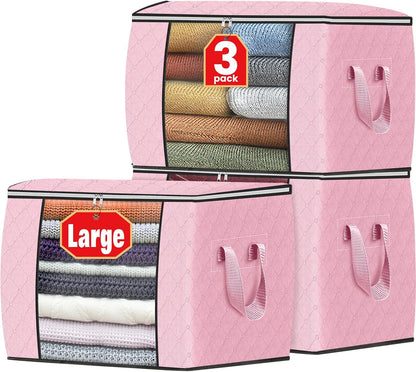 Fab totes Storage Bags for Clothes Blanket Storage Bins with Lids