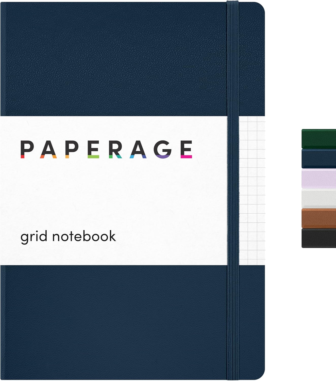 PAPERAGE Lined Journal Notebook, Hardcover Journal for Women & Men, 160 Pages, (5.6 in x 8 in), College Ruled Journaling Notebook for Work, School Supplies & Note Taking, (Black)
