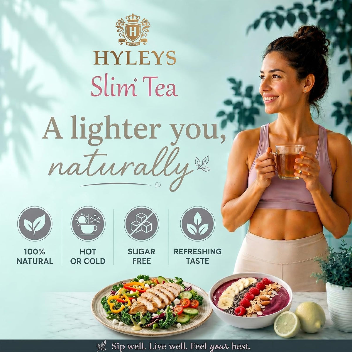 HYLEYS Slim Tea, 5 Flavor Weight Loss Variety Pack, Senna Tea, 25 Bags