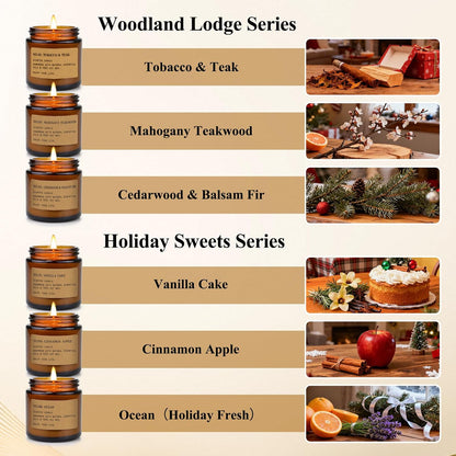 Scented Candles Gift Set,12 Pack Aromatherapy Candles for Home Scented, Aromatherapy Jar Candle Gifts for Women, Natural Soy Wax Amber Candle Set, Scented Candles Set for Birthday Present