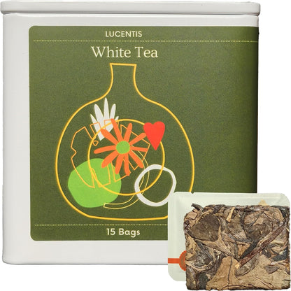 Premium White Tea from Fuding – 15 Tea Bags, 105g / 3.7oz – Chinese Bai Cha with Delicate Aroma, Naturally Sweet Taste, Antioxidant-Rich, 福鼎白茶