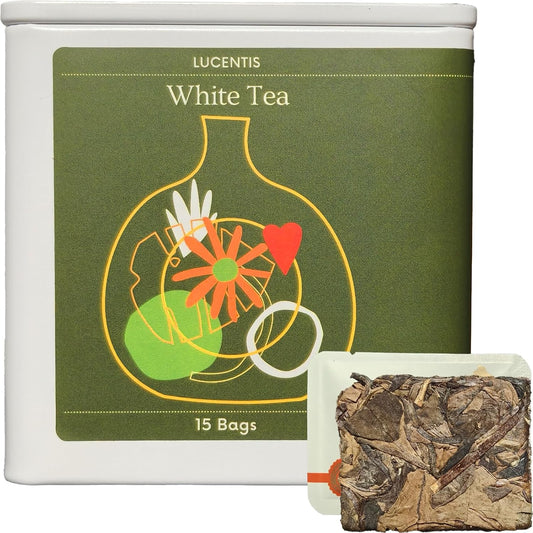 Premium White Tea from Fuding – 15 Tea Bags, 105g / 3.7oz – Chinese Bai Cha with Delicate Aroma, Naturally Sweet Taste, Antioxidant-Rich, 福鼎白茶