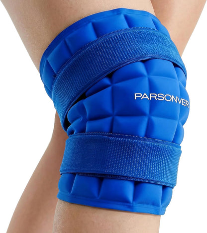Knee Ice Pack Wrap, 120 Minutes Ultra-Long-Lasting Reusable Ice Pack Without Condensation for Knee Pain Relief, Cold Therapy for Injuries, Knee Replacement Surgery, Swelling, ACL, Meniscus Tear, Blue