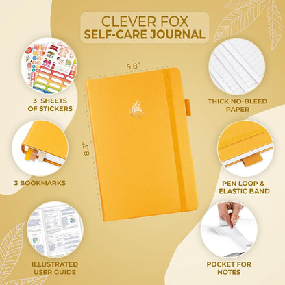 Clever Fox Self-Care Journal for Women, Daily Planner 5.8x8.3 Aquamarine