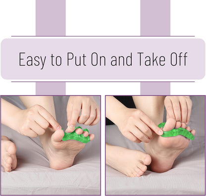 DR. JK- ToePal Gel Toe Separator, 2 Pairs, Toe Spacers, Toe Straightener, Hammer Toe Straightener, Toe Spreader, Toe Stretcher, Toe Corrector for Women and Men, Bunion Corrector