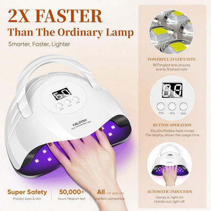 NAIL POLISH KIT with U V Lamp and Drill Starter Kit 36 Colors Gel Nail Polish Nail Art Gel Manicure Kit