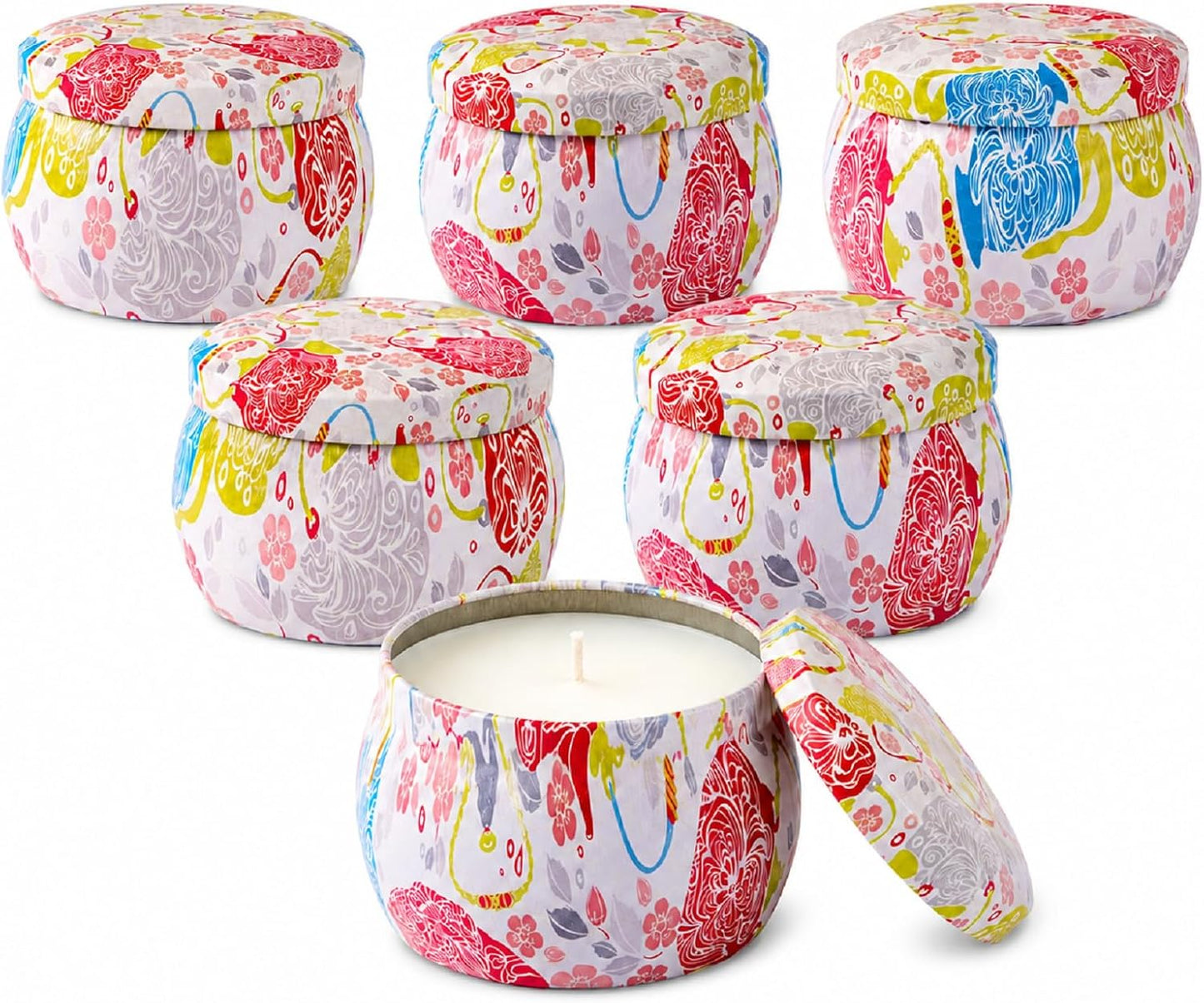 Candles, Scented Candles Gift Set for Women, 8 Pack Fruity Floral Soy Wax Aromatherapy Candles, Travel Tin Candles in Artist Gift Box, Birthday Gifts for Mom, Wife, Sister, Friend, Housewarming