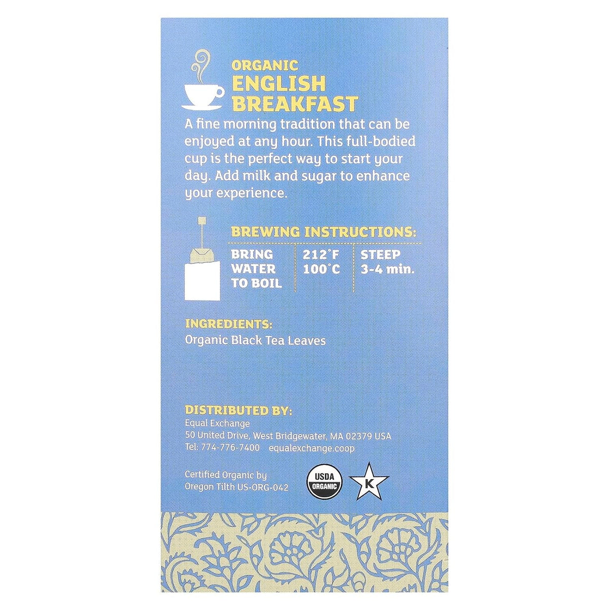 Equal Exchange Black, English Breakfast Tea 20 Bags
