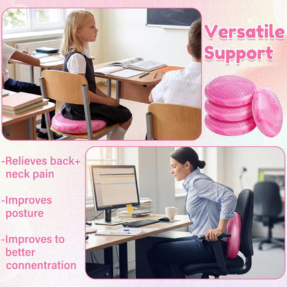 Libima 4 Pcs Wiggle Seat for Kids Inflated Wobble Cushion