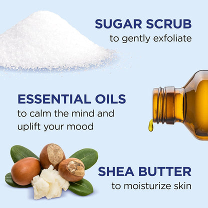 Dr Teal's Shea Sugar Sleep Scrub, with Melatonin, Lavender, & Essential Oils, 19oz (Pack of 3)