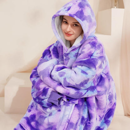 Narecte Cozy Oversized Blanket Hoodie Wearable Blanket Adults Soft Hooded Blanket Hoodie Birthday Gifts for Women Christmas - Colors A