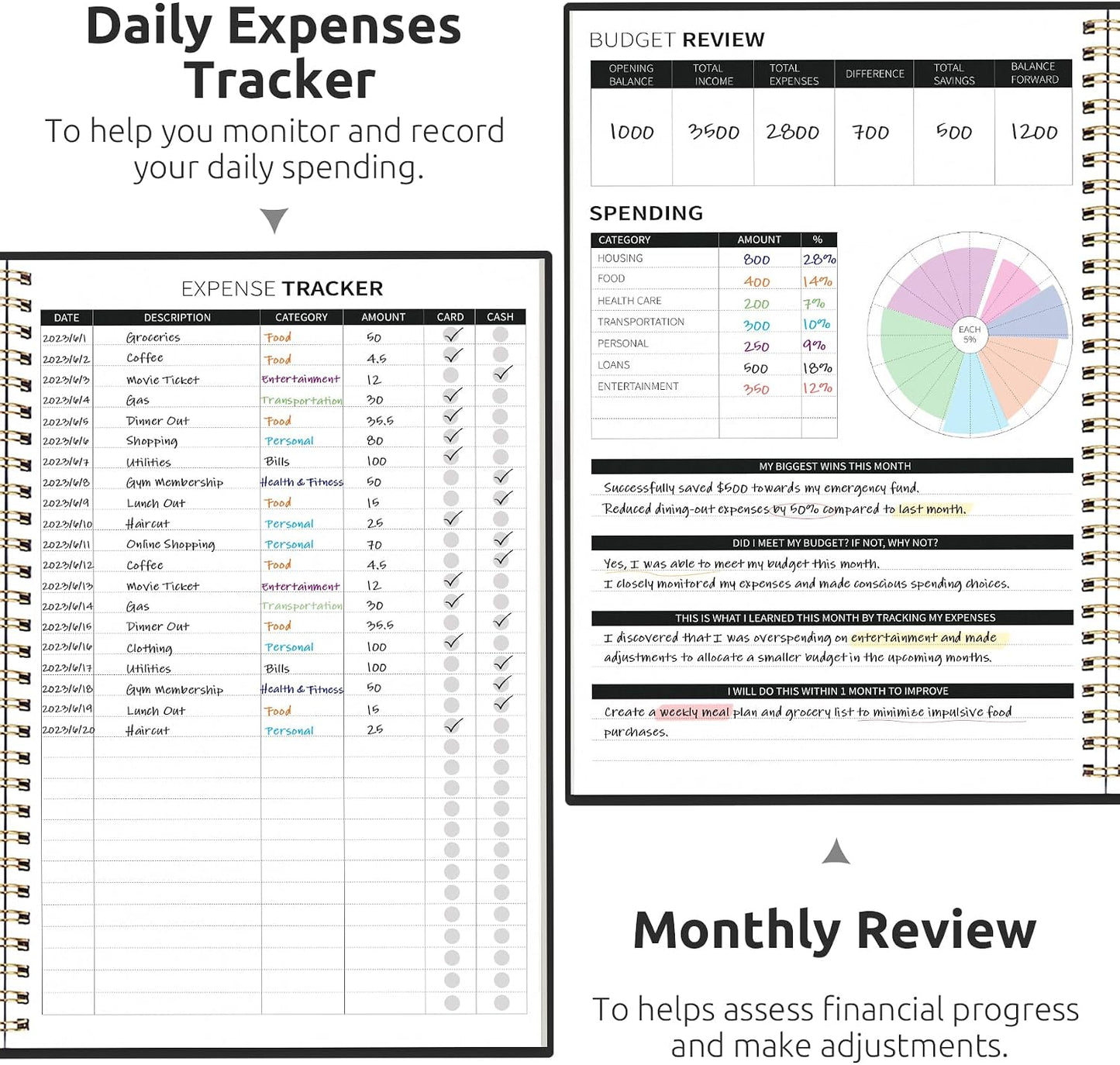 Budget Planner - Monthly Budget Book with Expense Tracker Notebook, Undated Bill Organizer & Finance Planner to Take Control of Your Money, Account Book to Manage Your Finances-Pink