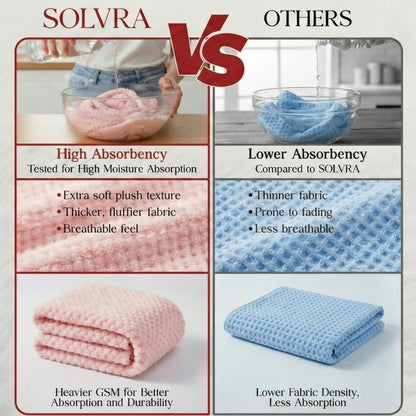 3 Pack Microfiber Hair Towel Wrap for Women 26 x 10 in | Hair Drying Towel with Button |Hair Turban Towel Quick Dry Coral Fleece Head Towels (Pink + Blue + Grey)