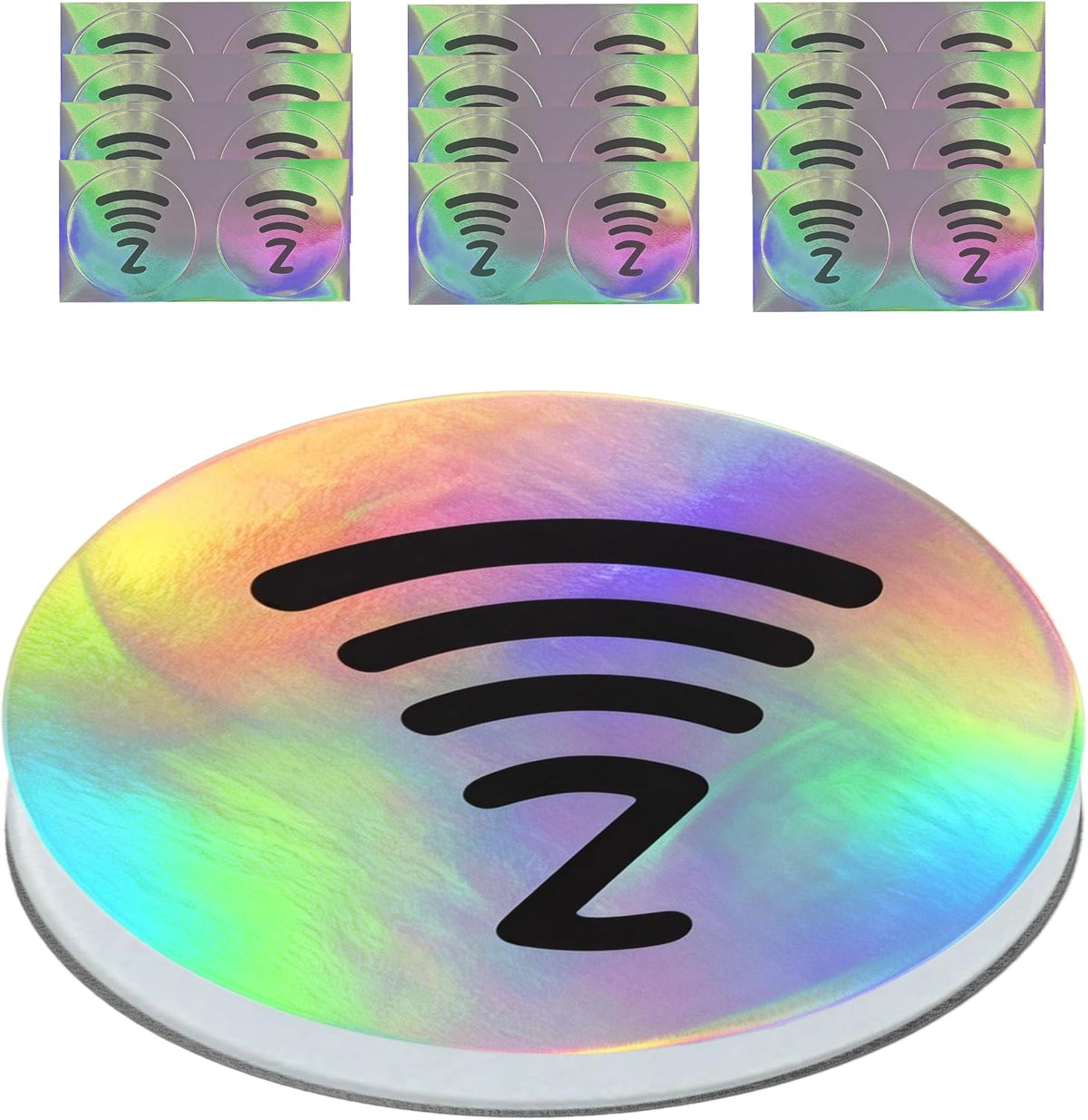 DAMILA NTAG215 Anti-Metal NFC Tags with Holographic Labels