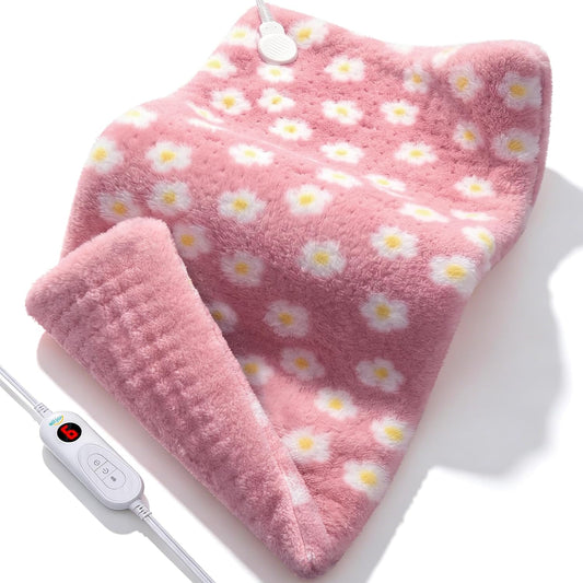ALLJOY King Size Heating Pad for Back Pain Relief, 33”x 17” Extra Large Heating Pad for Period Cramps, FSA Eligible HSA, Portable Heat Pad for Neck and Shoulders, Birthday Gifts for Women Men - Pink