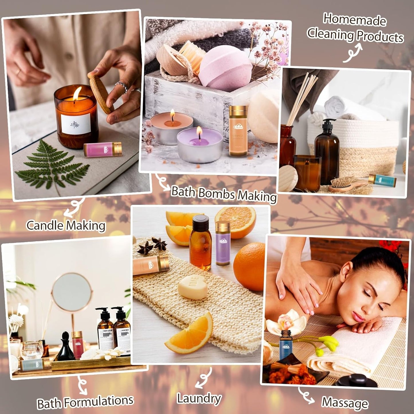 Essential Oil Set, 32 Pcs Fragrance Aromatherapy Oils for Skin, Diffusers, Home Care, Humidifier Laundry, Candle Making - Tea Tree, Sandalwood, Lavender, Vanilla, Eucalyptus and More(5mL)