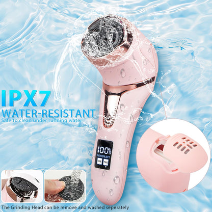 Electric Callus Remover for Feet with Vacuum, Professional Pedicure Tools Kit, Rechargeable Waterproof Foot File for Foot Care Deadskin Remover with 3Heads&2Speed,LCD Display
