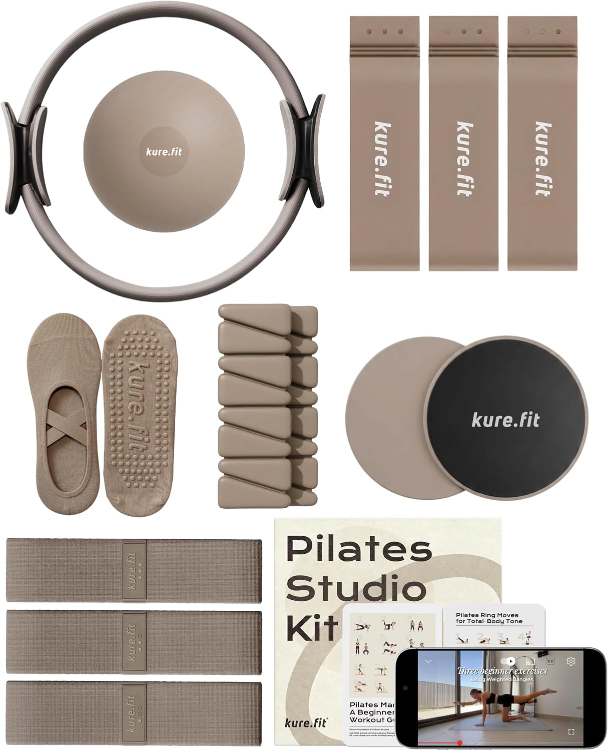 Pilates Kit for Women – Home Pilates Equipment Set with Ring, Ball & Resistance Bands | Pilates Starter Kit with Accessories in Gift Box