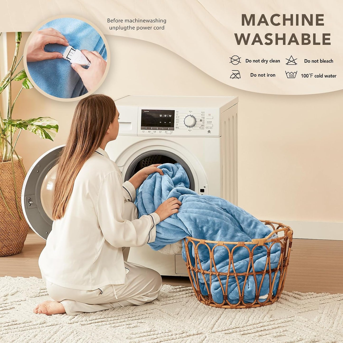 Homemate Electric Heated Blanket Twin - 62"x84" Heating Bed Blankets Throw with 10 Heating Levels 8 Hours Auto Off Fast Heating Over-Heated Protection Ultra Soft Warm Flannel ETL Certified Grey - Colors B