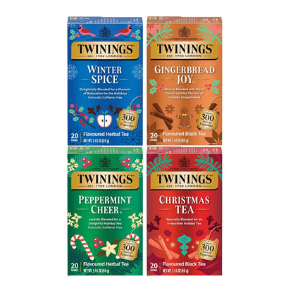 Twinings Tea Classics Collection Gift Box Variety Sampler, 48 Tea Bags (Pack of 1), Enjoy Hot or Iced, Includes Black, Herbal, Green, & Chai Teas