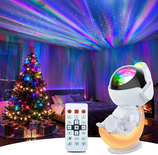 Rossetta Astronaut Galaxy Star Projector Night Light Projector for Kids | 29 Lighting Effects, Night Light Mode, Magnetic Head, Remote Control, Auto-Off Timer, Gifts for Kids, Adults, Party, Birthday