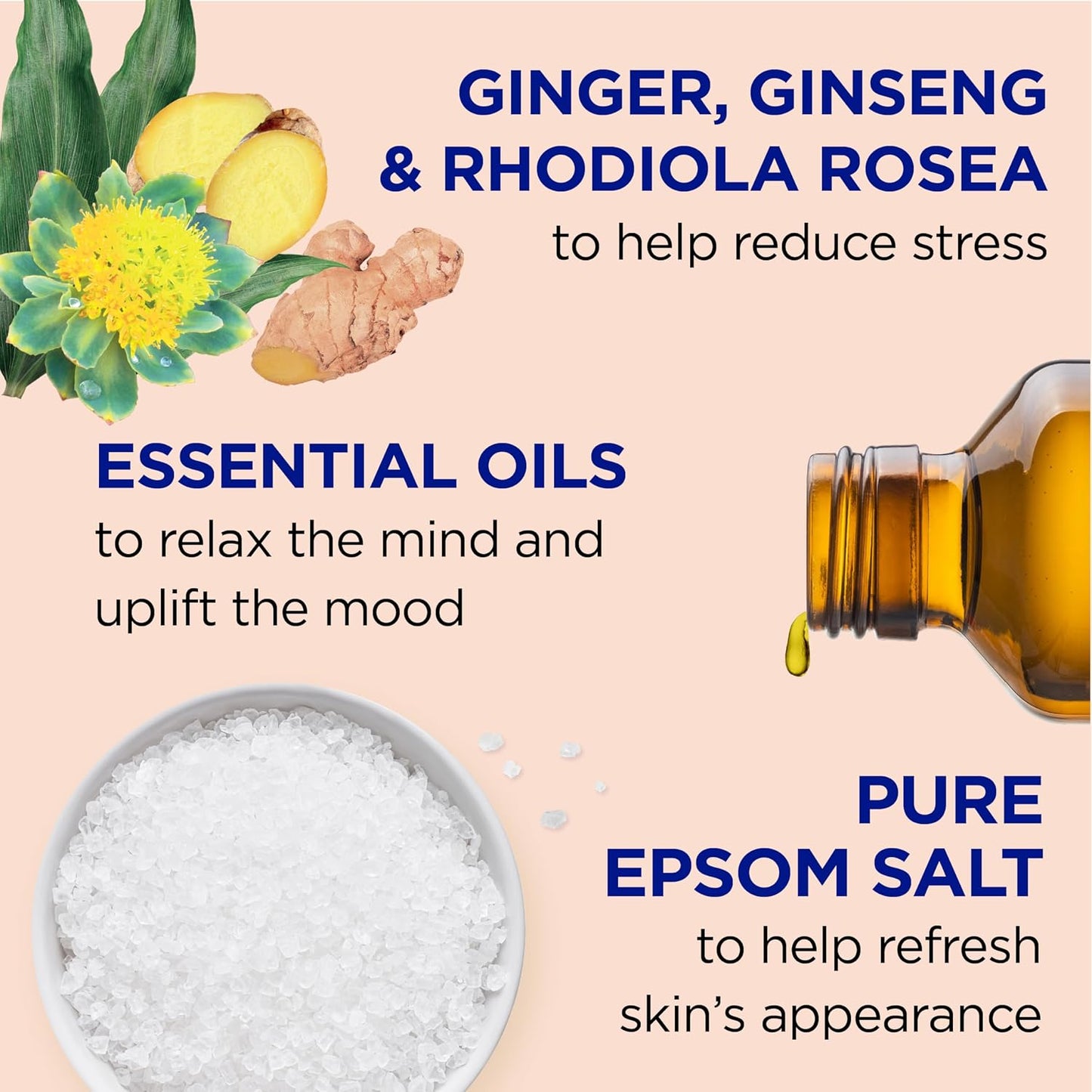 Dr Teal's Epsom Salt Magnesium Soak, Stress Relief with Essential Oils, 3 lbs