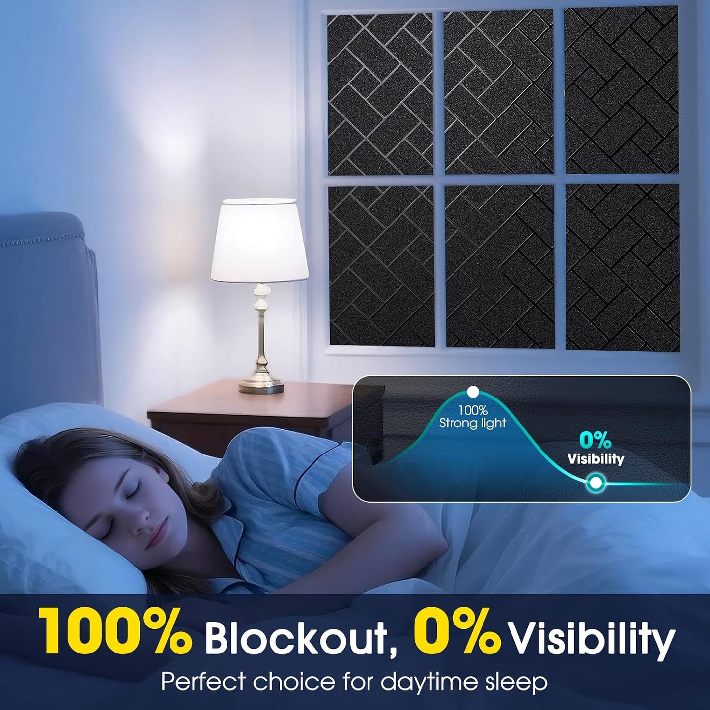 Coavas One Way Privacy Window Film, Heat Control Window Tint for Home, Sun Blocking Reflective Window Film See Out Not in, Anti UV Static Cling for Windows Office Door (Black, 17.5 Inch X 6.5 Feet)