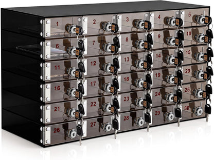 Layhit 20 Slots Cell Phone Locker Box for Classroom, Back to School, Clear