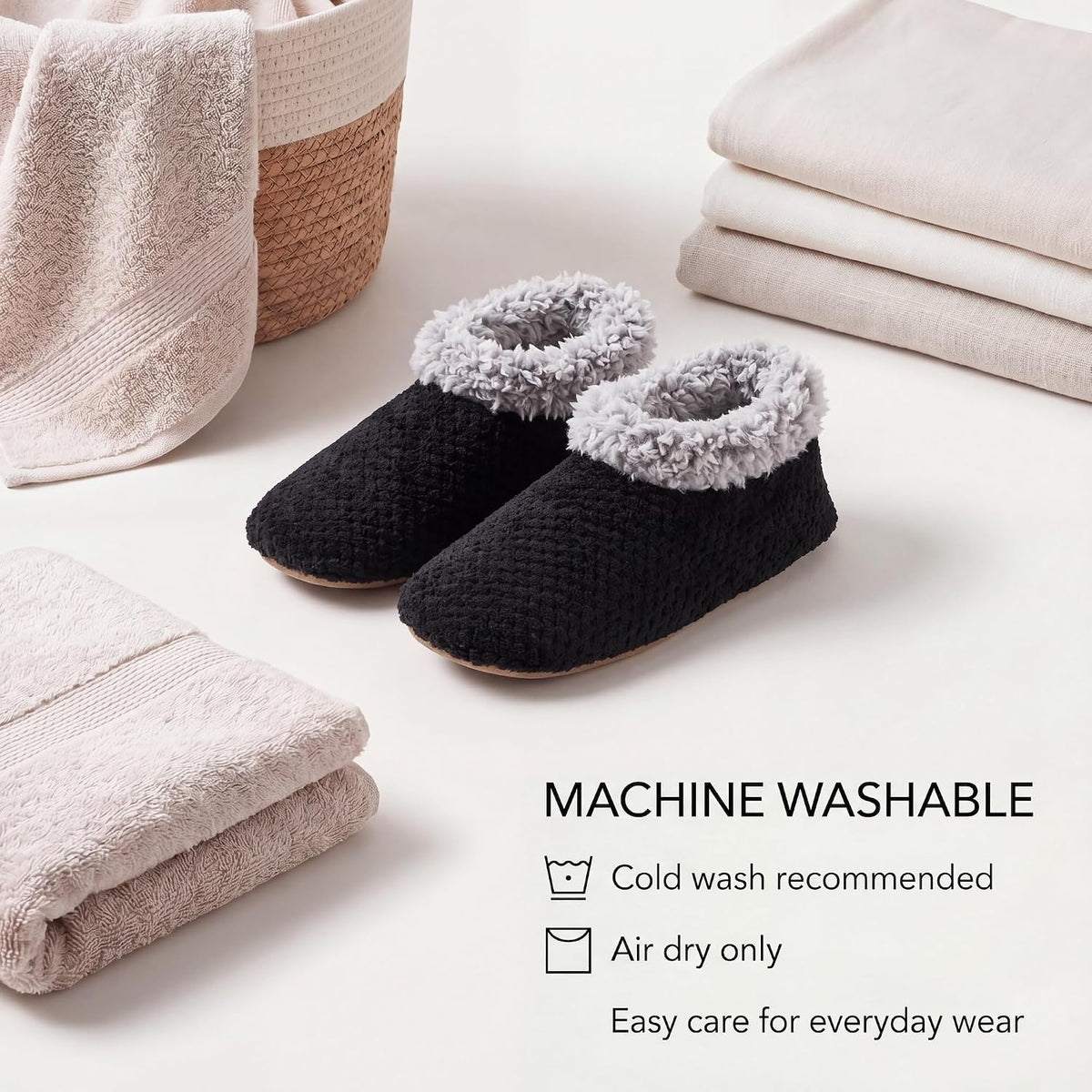 Cozylook Fuzzy Slippers for Women Indoor Soft Sole Slipper Socks