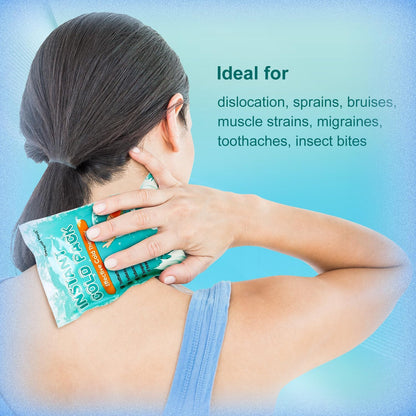 General Medi Instant Ice Cold Pack (4”x 5.5”) – 8 Packs Disposable Cold Therapy Ice Packs for Pain Relief, Swelling, Inflammation, Sprains, Toothache – for Athletes & Outdoor Activities