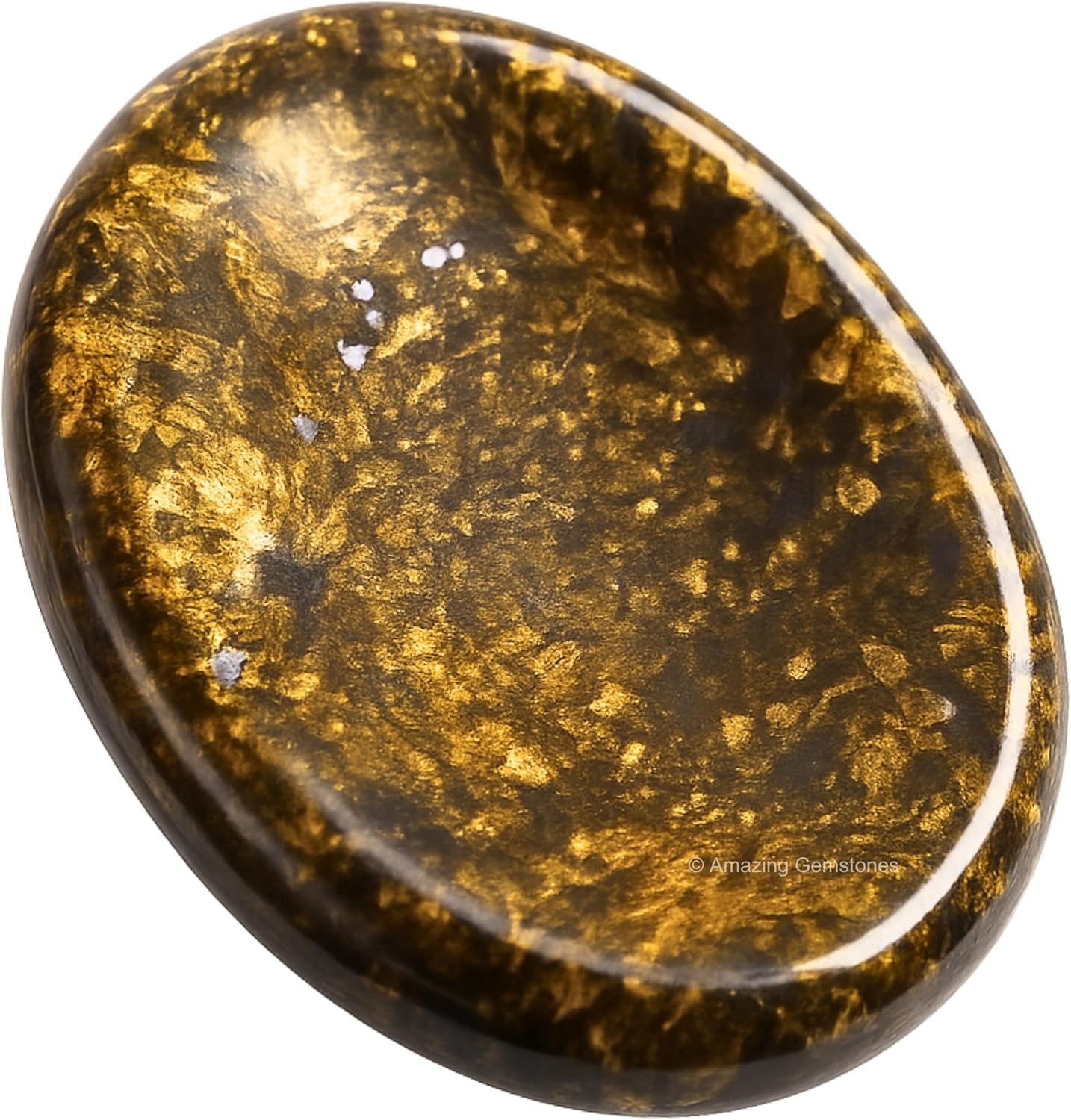 Amazing Gemstone Labradorite Thumb Worry Stone, Anxiety Stone, Healing Crystals - Piedra Crystal Fidget for Gift, Meditation, Calming, Relaxation, Stress Relief - Colors C