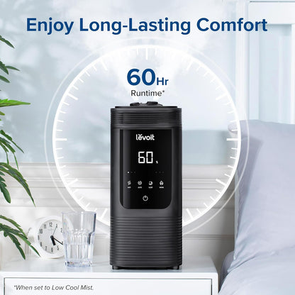 LEVOIT OasisMist 1000S (10L) Smart Humidifier for Home Large Room Bedroom, Last 100 Hours Suitable for Indoor Plant, Cover up to 600ft², Easy Top Fill, Remoter & Voice Control, Auto Mode, Quiet, White