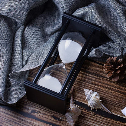 BELLAWARE Hourglass Timer with Red Sand, 60 Minute Wooden Sand Timer | Creative Handcraft Decoration