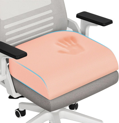 TranquilRelax Large Seat Cushion, Memory Foam Cushion for Long Sitting Hours on Office Chair, Car Seat, Non-Slip Chair Pad for Sciatica, Coccyx, Tailbone Pain Relief & Post-Surgery Recovery (Black)