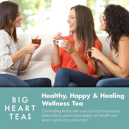 Big Heart Tea Co. Tea Bags - Edith Grey - Direct Trade Malawi Caffeinated Black Tea in Zero Plastic Sachets with Small Batch Organic Whole Herbs - Red Rose, Bergamot Oil, 10 Tea Bags