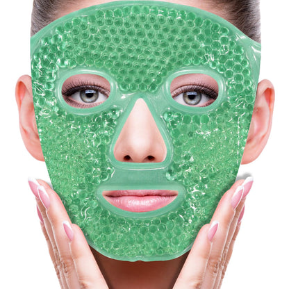 ZNÖCUETÖD Cold Face Eye Mask Ice Pack Reduce Facial Puff, Dark Circles, Hot Cold Compress Pack, Face SPA Gift for Woman Sleeping, Pressure, Headaches, Skin Care, Post Laser Cosmetic Care, Reversible