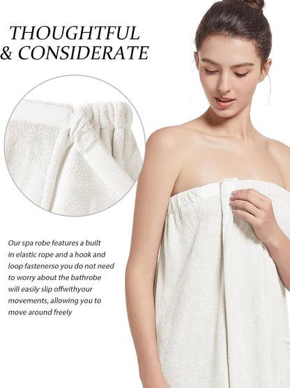 Women'S Soft Wrap Towel Full Length，Bath Robe After Shower Female Plush Long，Spa Bathrobes Lightweight With Pockets
