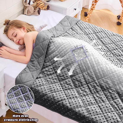 Weighted Lap Blanket for Adults 5lbs, 24"x29" Cooling Heavy Throw Blanket, Portable Travel Weighted Blankets, Soft Small Blankets Gift for Sleeping, Navy Blue