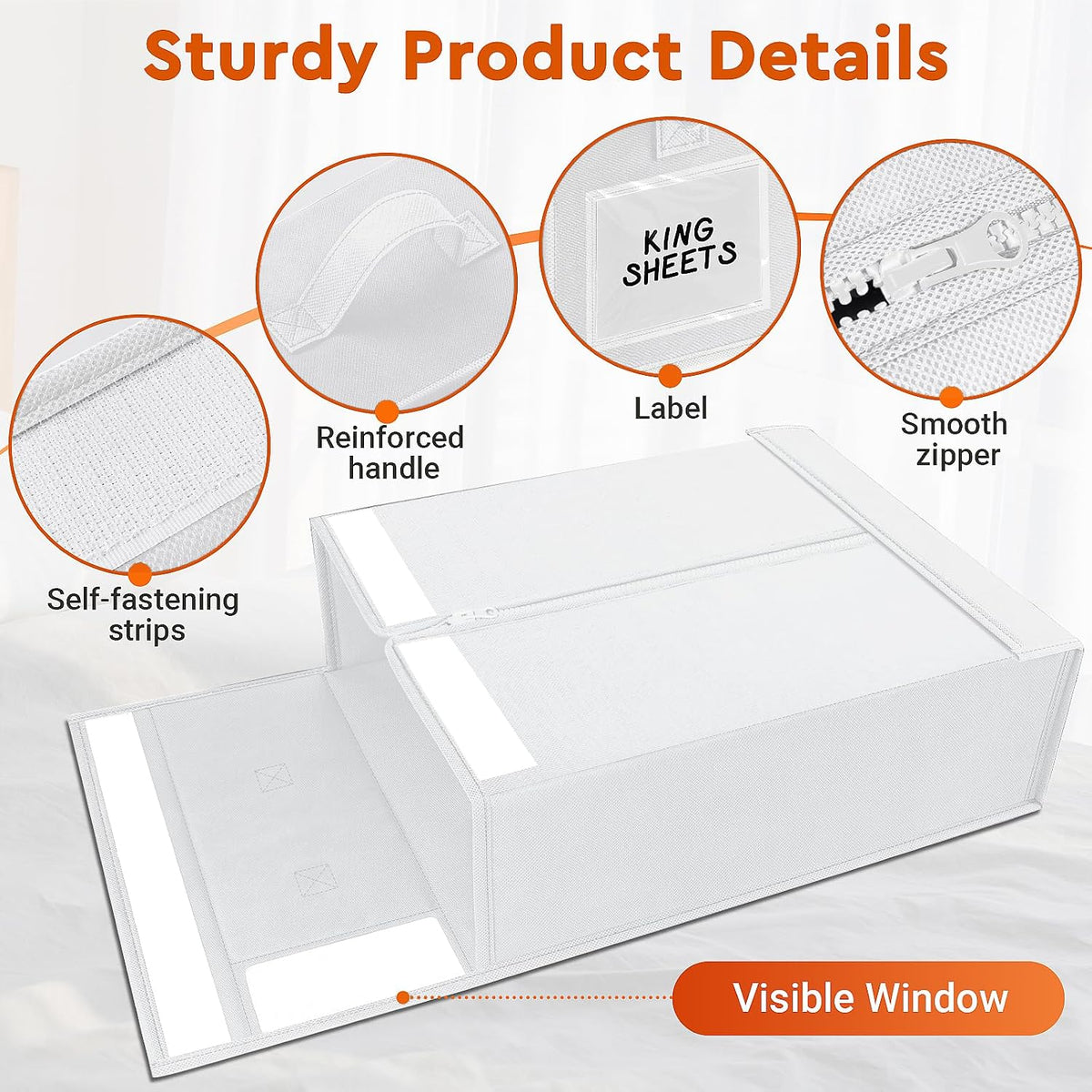 StorageTastic Bed Sheet Closet Organizers and Storage Under Bed Storage