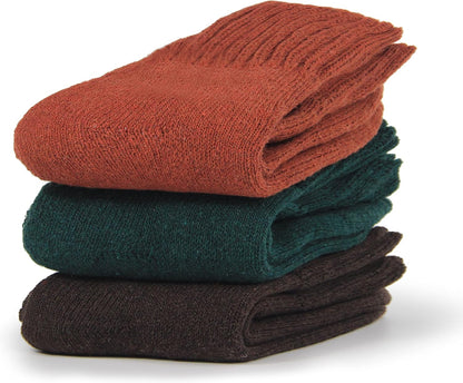 BenSorts Women's Winter Boots Socks Thick Warm Cozy Crew Socks Solid Color Gifts