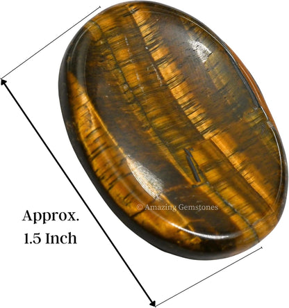 Amazing Gemstone Labradorite Thumb Worry Stone, Anxiety Stone, Healing Crystals - Piedra Crystal Fidget for Gift, Meditation, Calming, Relaxation, Stress Relief - Colors C