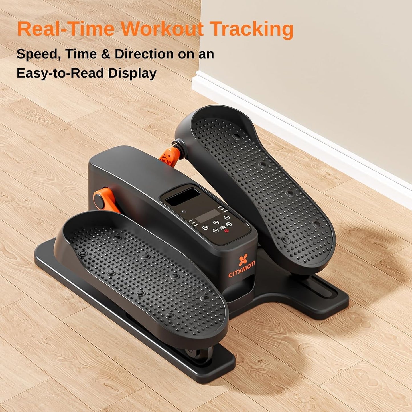 Under Desk Elliptical Exercise Machine, Quiet Seated Pedal Exerciser for Senior, Dual-Direction Elliptical Leg Exerciser with Monitor & Remote for Home Office, 12 Manual Speeds & 12 Auto Modes