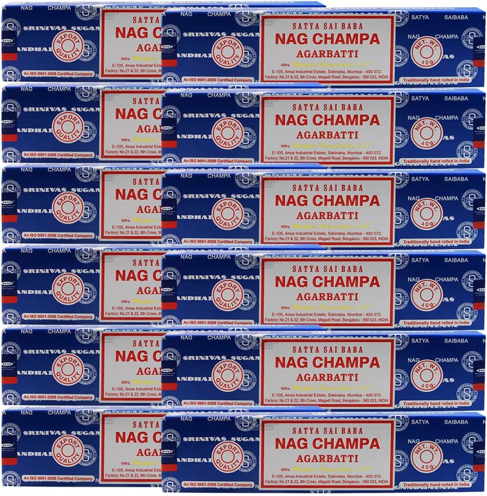 TRUMIRI Incense Stick Holder Bundle with Satya Sai Baba Nagchampa 250g Bulk Incense Sticks Nag Champa Agarbatti - Pack of 1 (Approx 250 Insence-Sticks)