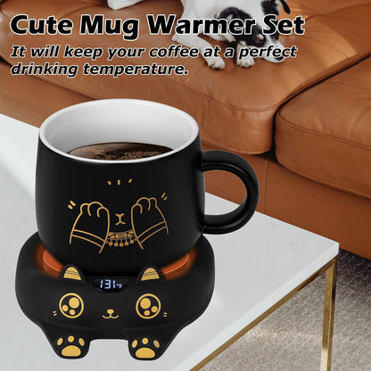 PUSEE Mug Warmer,Coffee Warmer for Desk Candle Warmer Auto Shut Off,Coffee Cup Warmer with 3 Temp Settings,Electric Beverage Warmer Plate for Coffee,Tea,Water Milk and Cocoa(Not Include Cup)