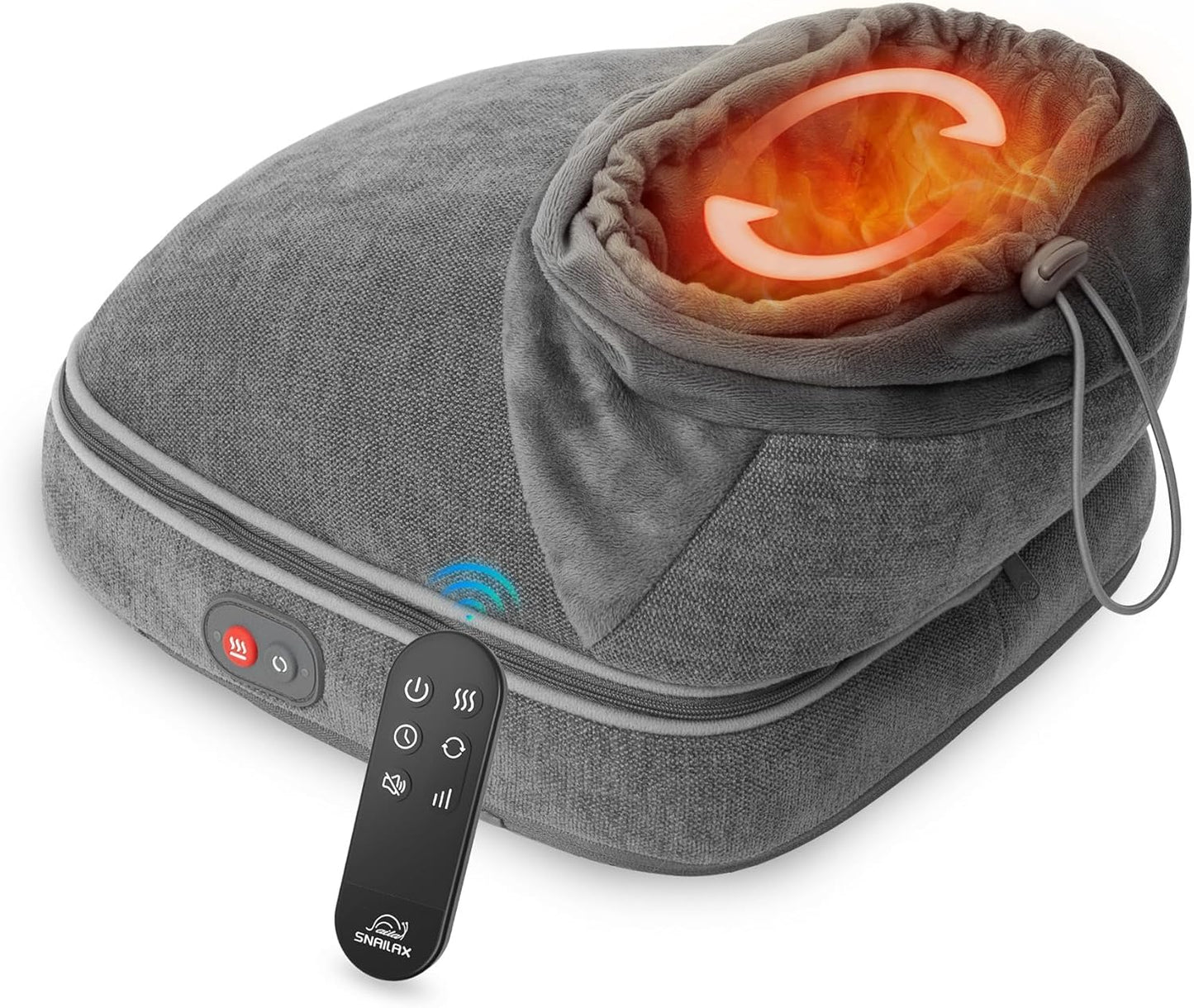 Snailax 2-in-1 Shiatsu Foot and Back Massager with Heat - Kneading Foot Warmer, Electric Feet Massage, Massagers for Back,Leg, Fathers Day Gift for Dad Men Women