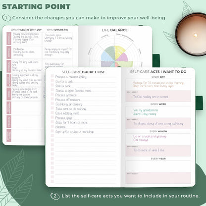 Clever Fox Self-Care Journal – Daily Reflection Notebook – Mental Health & Personal Development Planner, Meditation & Mood Log, A5 (Aquamarine)