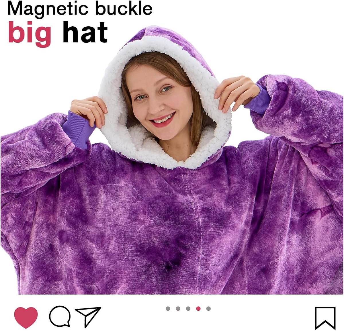yescool Wearable Blanket Hoodie as Christmas Birthday Gifts for Women Mom - Colors B